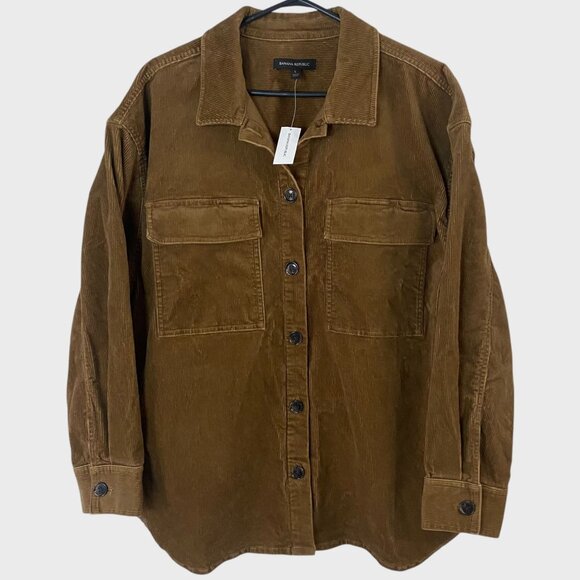 Banana Republic Jackets & Blazers - Banana Republic Corduroy Shirt Jacket Women's Large Pockets Button-Front L/S New